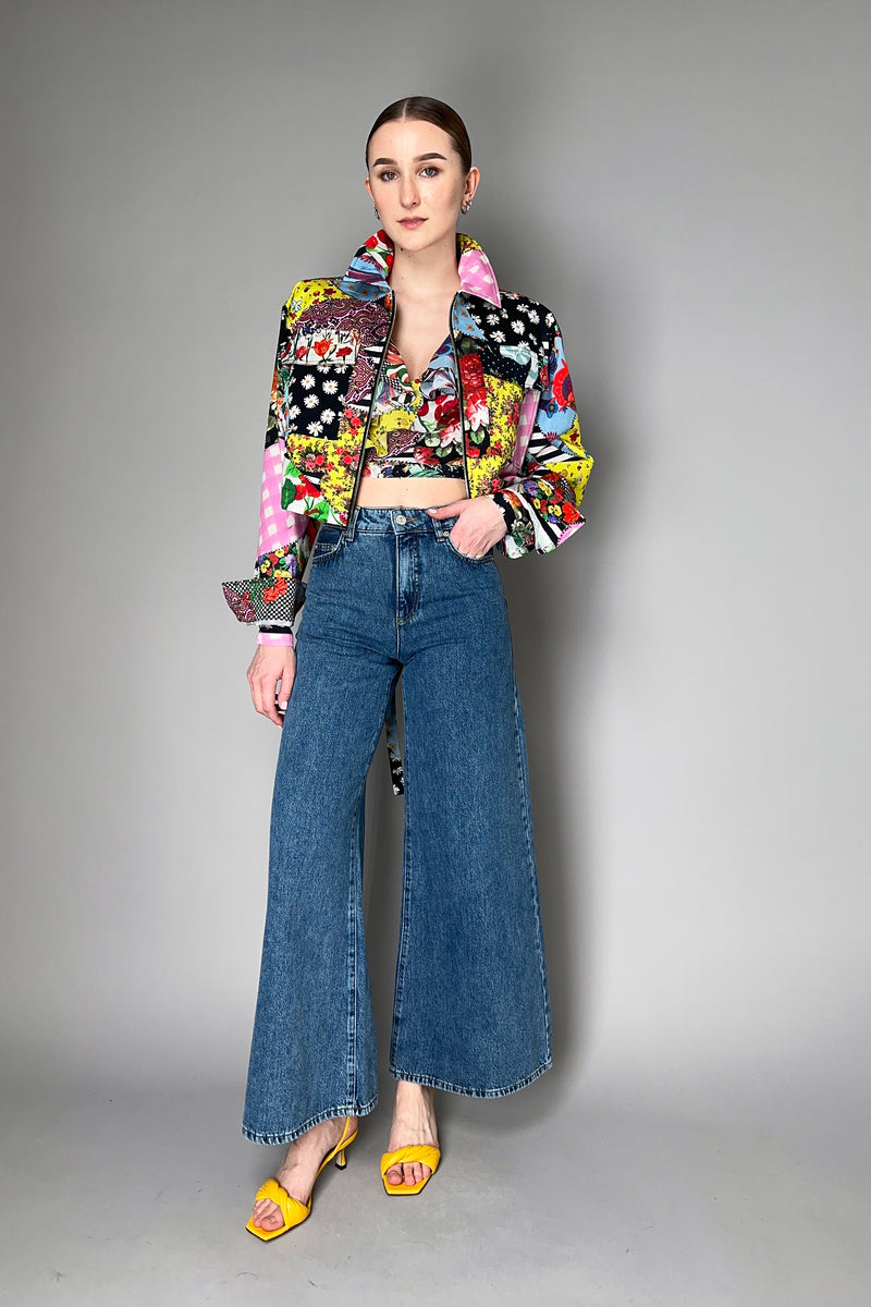 Moschino Jeans Patchwork Wrap Blouse