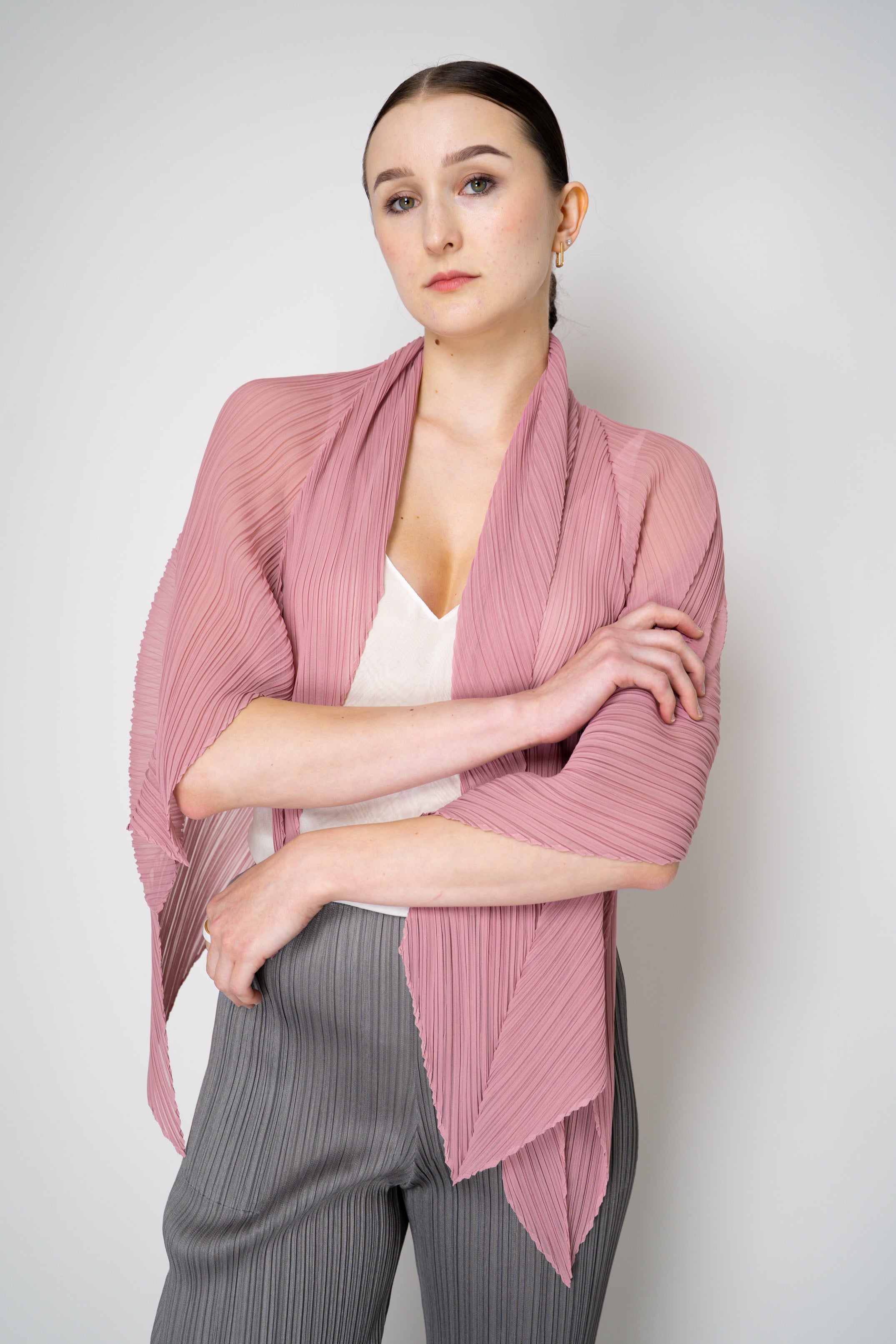 PLEATS PLEASE スヌード PLEATS PLEASE プリーツ スヌード チューブ ストール ネイビー