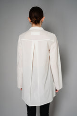 Annette Gortz Long Cotton Shirt with Scripture in White