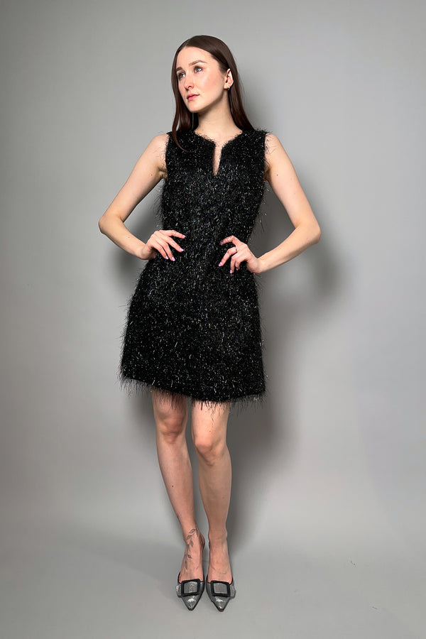 Fabiana Filippi Lurex Fil Coupe Dress in Black