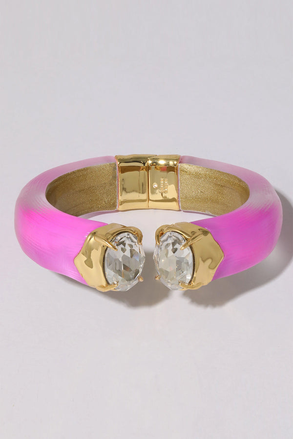 Alexis Bittar Bonbon Crystal Lucite Hinge Bracelet in Fuchsia Vancouver. Shop Online or in Store. 