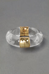 Alexis Bittar Large Molten Clear Lucite Hinge Bracelet Vancouver. Shop Online or in Store. 