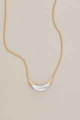 Alexis Bittar Gold Capped Crescent Silver Lucite Necklace Vancouver. Shop Online or in Store. 