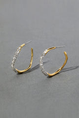 Alexis Bittar Two Tone Gold Pave Hoop Earring Vancouver. Shop Online or in Store. 