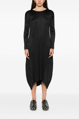 Pleats Please Issey Miyake Monthly Colors: October Long Sleeve Dress in Black Vancouver. Shop Online or in Store.