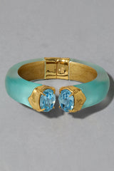 Alexis Bittar Bonbon Crystal Lucite Hinge Bracelet in Mint Green Vancouver. Shop Online or in Store. 