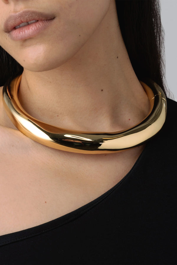 Alexis Bittar Metal Hinge Collar in Gold