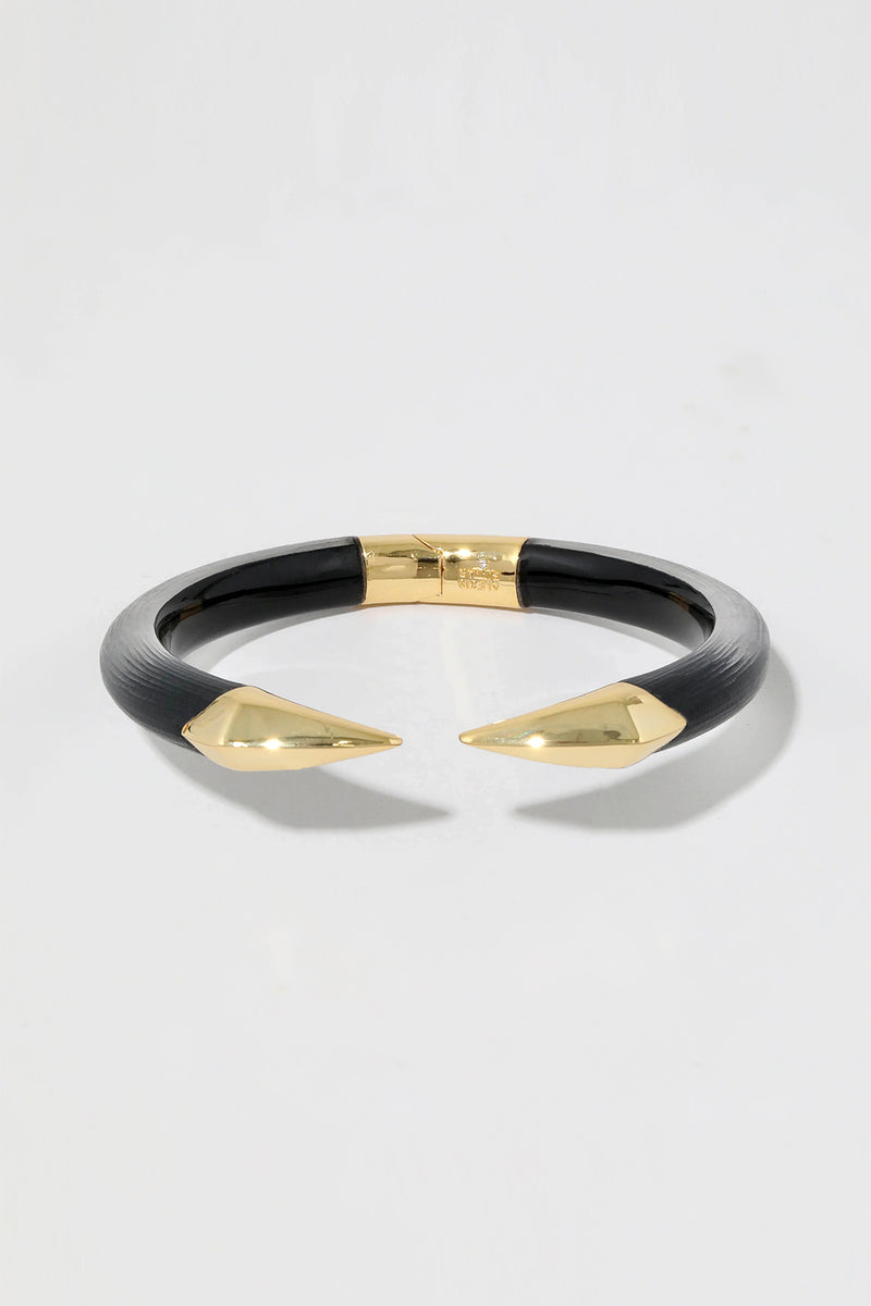 Alexis Bittar Mirrored Pyramid Lucite Brake Hinge Bracelet in Black Vancouver. Shop Online or in Store. 