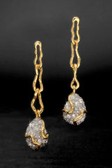 Alexis Bittar Solanales Crystal Linked Pebble Earring in Gold Vancouver. Shop Online or in Store.