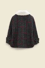 Dorothee Schumacher Graphic Chic Jacket in Black with Red Stitching - Ashia Mode - Vancouver, BC