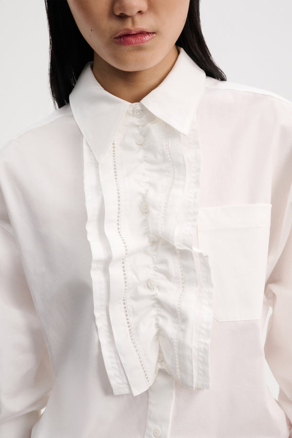 Dorothee Schumacher Poplin Power Blouse with Removable Bib Front