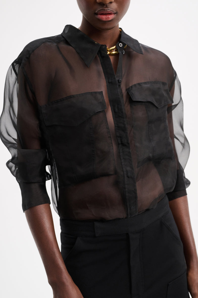 Dorothee Schumacher Sheer Opulence Silk Organza Blouse