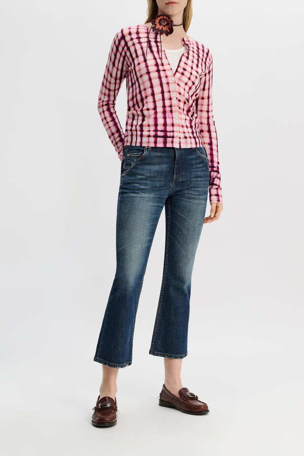 Dorothee Schumacher Cropped Flared Jeans with Westerm Detail