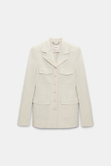Dorothee Schumacher Punto Milano Buttoned Blazer in Oat