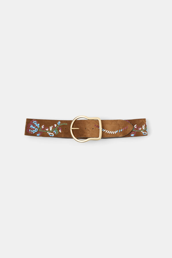 Dorothee Schumacher Embroidered Suede Belt Vancouver. Shop Online or in Store.