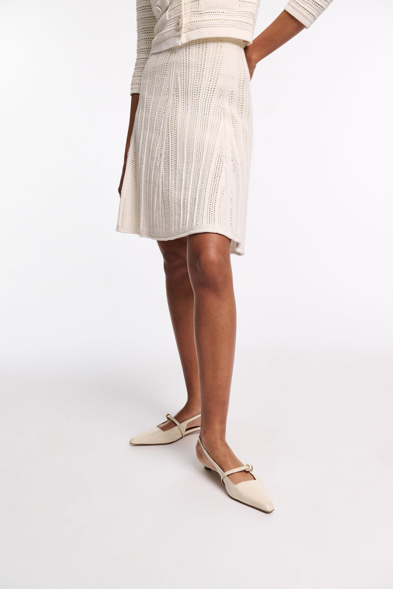 Dorothee Schumacher Patent Leather Slingbacks in Ivory Vancouver. Shop Online or in Store.