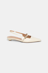 Dorothee Schumacher Patent Leather Slingbacks in Ivory Vancouver. Shop Online or in Store.