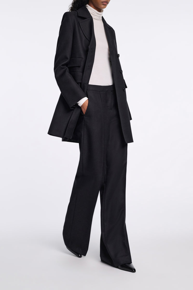 Dorothee Schumacher Long Sleeve Stretch Knit Turtleneck Pullover in White