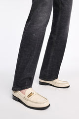Dorothee Schumacher Long Straight Leg Jeans in Black Wash