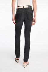 Dorothee Schumacher Extra Long Skinny Leg Jeans in Black Wash