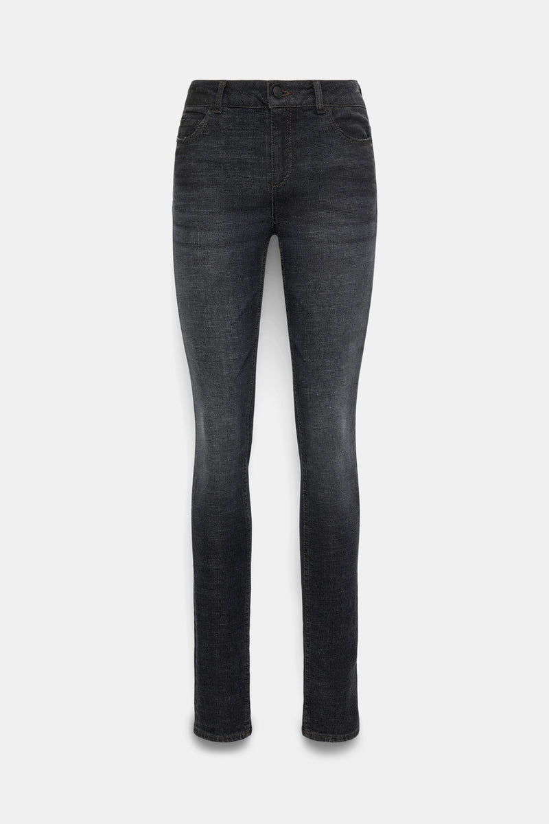 Dorothee Schumacher Extra Long Skinny Leg Jeans in Black Wash