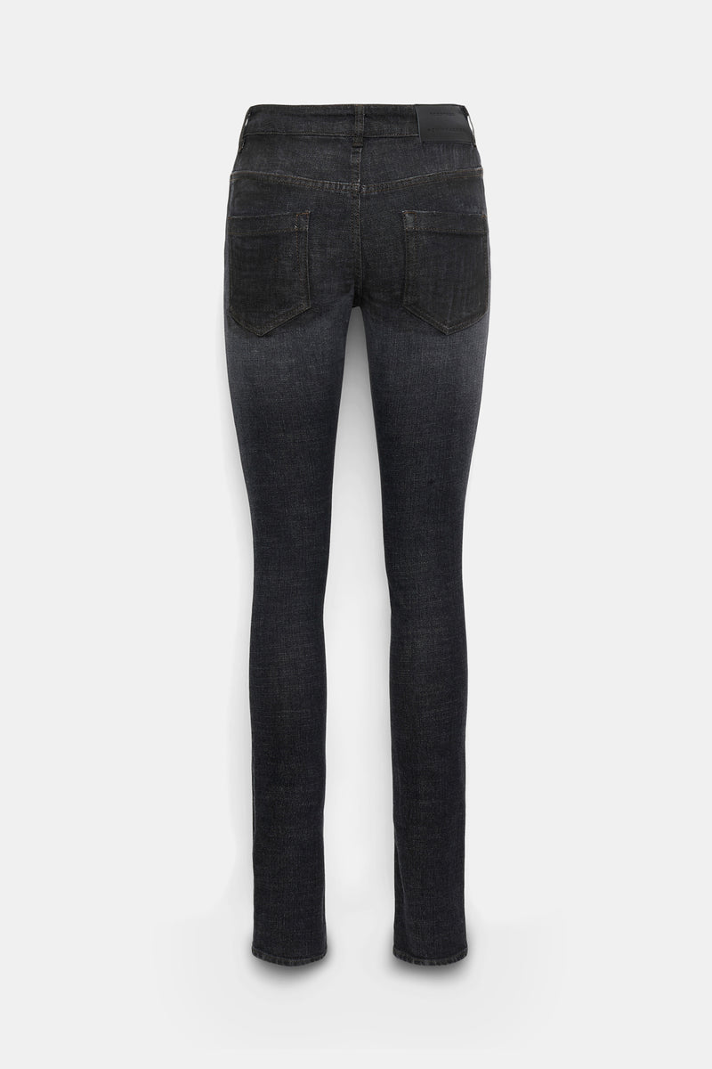 Dorothee Schumacher Extra Long Skinny Leg Jeans in Black Wash