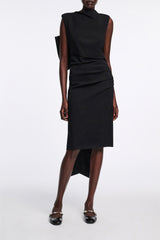 Dorothee Schumacher Lightweight Punto Milano Dress with Maxi Bow in Black