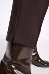 Dorothee Schumacher Stretch Knit Punto Milano Cigarette Pants in Espresso