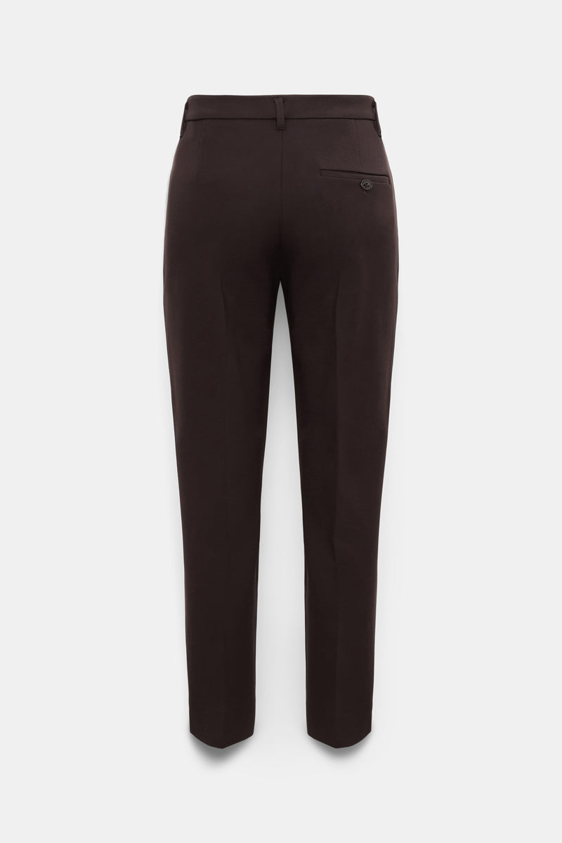 Dorothee Schumacher Stretch Knit Punto Milano Cigarette Pants in Espresso