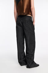 Dorothee Schumacher Techno Stretch Wide Leg Nylon Pants in Black