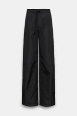 Dorothee Schumacher Techno Stretch Wide Leg Nylon Pants in Black