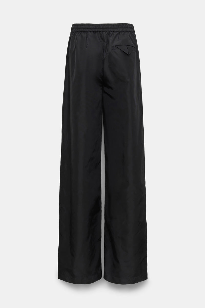 Dorothee Schumacher Techno Stretch Wide Leg Nylon Pants in Black
