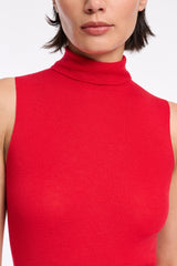 Dorothee Schumacher Fine Merino Wool Knit Sleeveless Top in Lollipop
