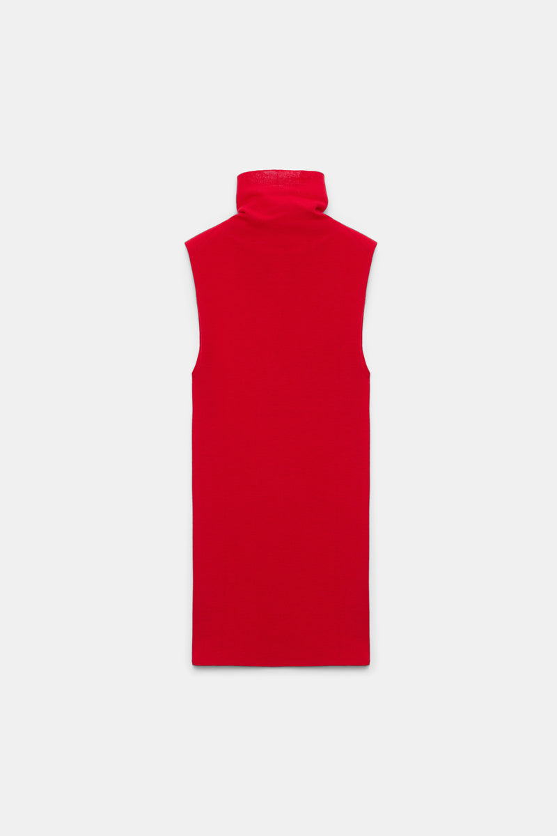 Dorothee Schumacher Fine Merino Wool Knit Sleeveless Top in Lollipop