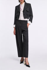 Dorothee Schumacher Viscose Cropped Jacket in Grey