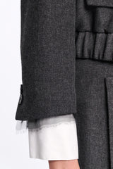 Dorothee Schumacher Viscose Cropped Jacket in Grey