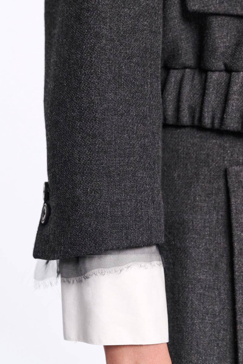 Dorothee Schumacher Viscose Cropped Jacket in Grey