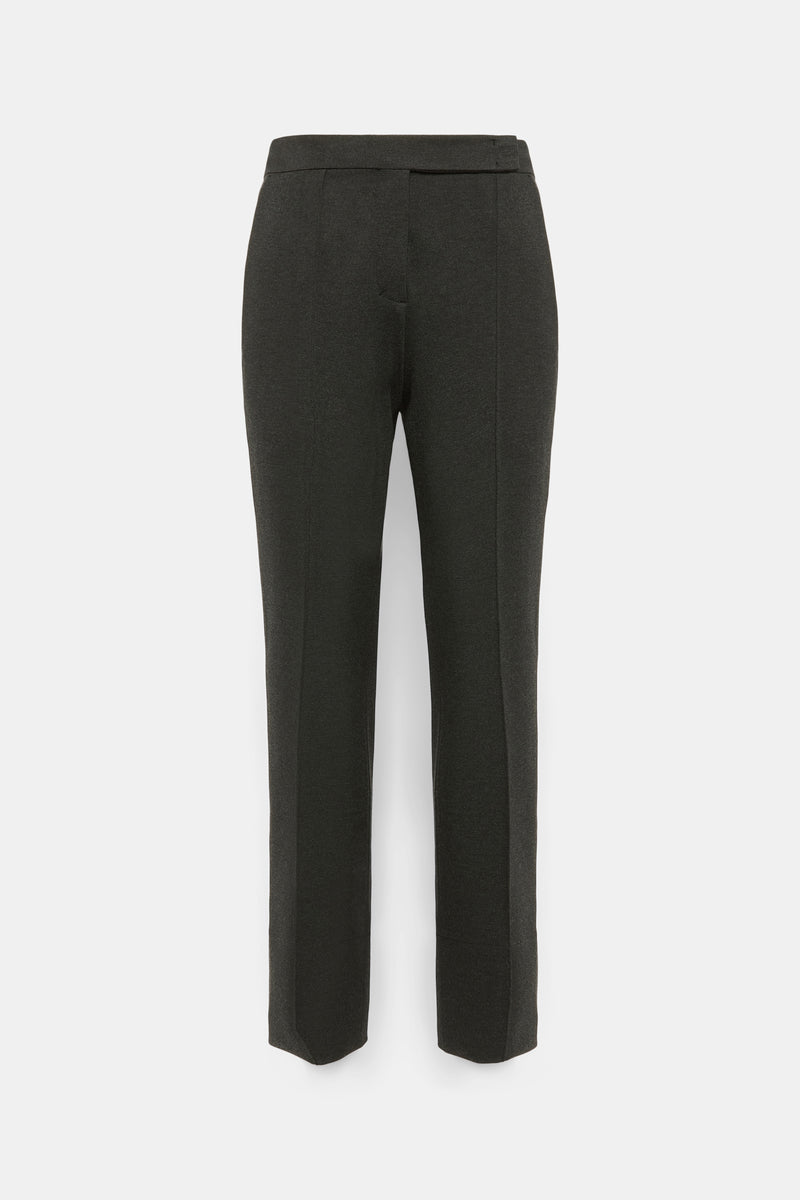 Dorothee Schumacher Stretch Knit Punto Milano Flared Pants in Charcoal