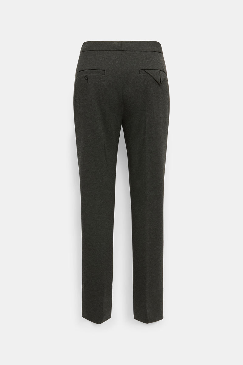 Dorothee Schumacher Stretch Knit Punto Milano Flared Pants in Charcoal