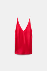 Dorothee Schumacher V-Neck Silk Camisole in Lollipop