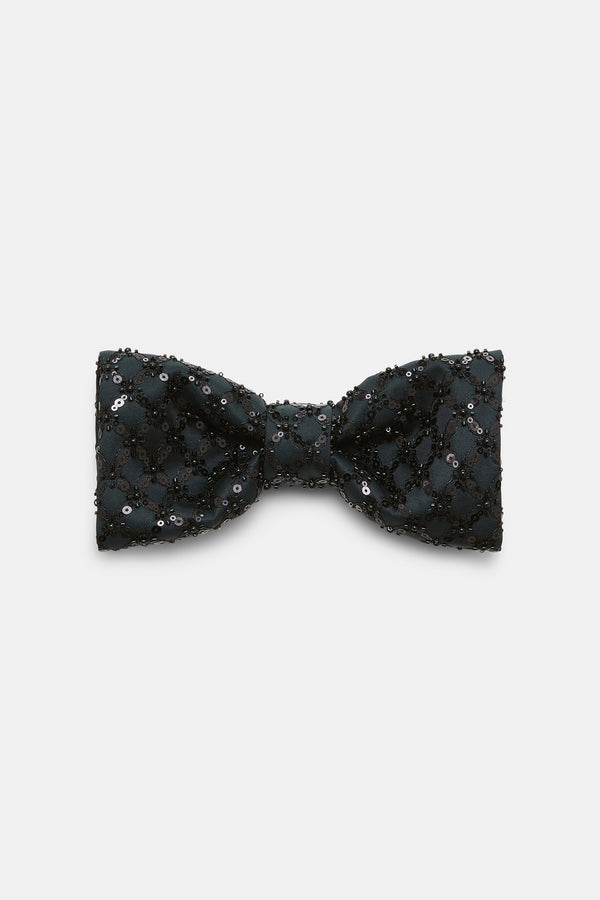 Dorothee Schumacher Embellished Maxi Bow Brooch in Black