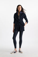 Dorothee Schumacher Merino-Cashmere Knit Bomber Jacket in Navy Vancouver. Shop Online or in Store.