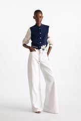 Dorothee Schumacher XL Wide Leg Jeans with Rope Belt in White Vancouver. Shop Online or in Store.