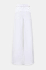 Dorothee Schumacher XL Wide Leg Jeans with Rope Belt in White Vancouver. Shop Online or in Store.