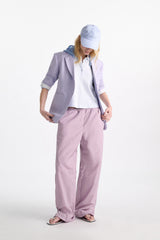 Dorothee Schumacher Pull-On Style Sporty Nylon Pants in Crocus Lilac Vancouver. Shop Online or in Store.