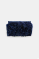 Dorothee Schumacher Merino-Cashmere Shrug with Feathers in Navy