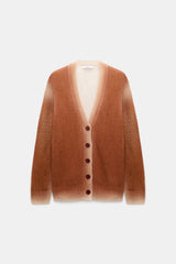 Dorothee Schumacher Merino-Cashmere Cardigan with Poppy Back in Gradient Terracotta