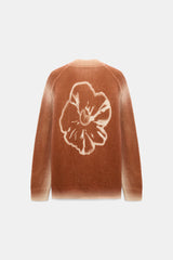 Dorothee Schumacher Merino-Cashmere Cardigan with Poppy Back in Gradient Terracotta