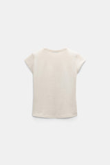 Dorothee Schumacher T-shirt with XL Floral Digital Print in Pink Cream
