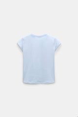 Dorothee Schumacher T-shirt with XL Floral Digital Print in Light Blue